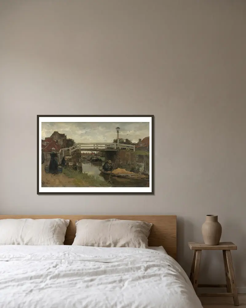 Die Brücke von Jacob Maris gerahmt an einer Wand