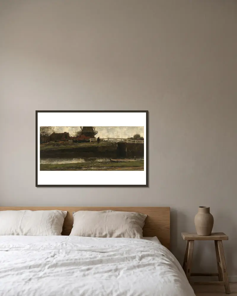 Zkrácený větrný mlýn, Jacob Maris v rámu na stěně