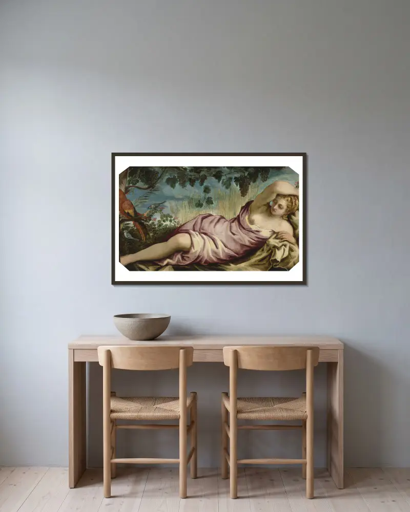 Léto, Jacopo Tintoretto v rámu na stěně