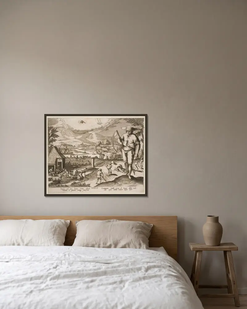 June von Jacques Callot gerahmt an einer Wand
