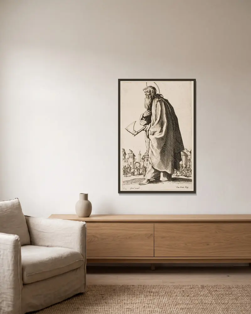 Svatý Tadeáš neboli Svatý Juda, Jacques Callot v rámu na stěně