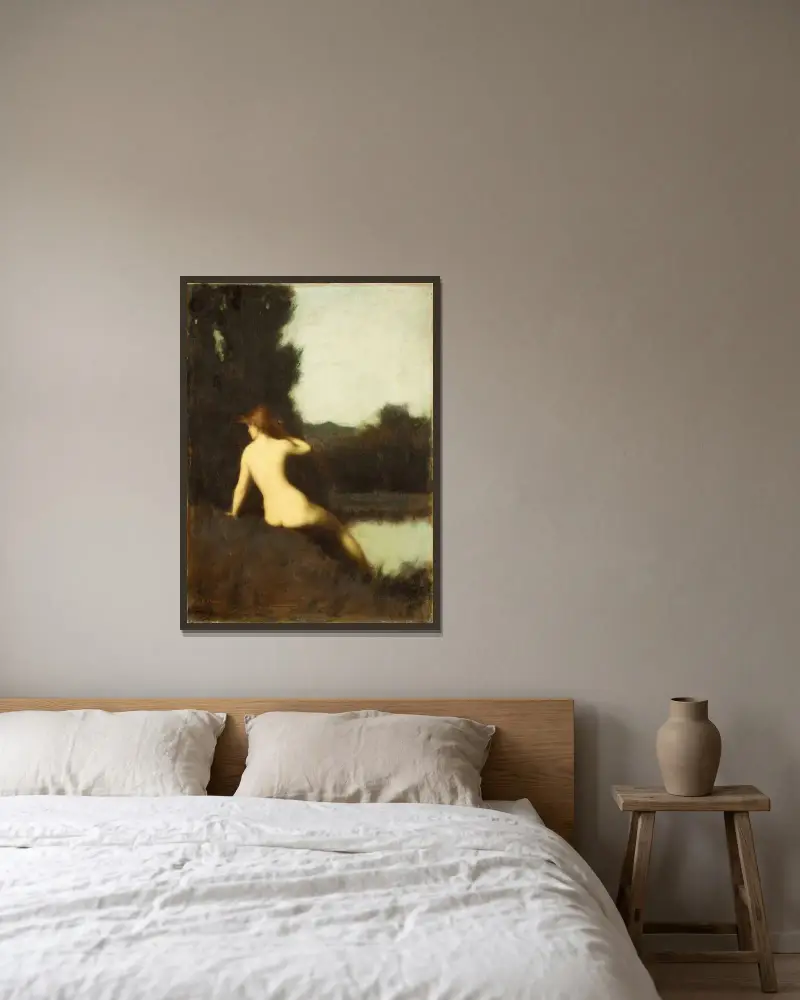A Bather (Echo), Jean-Jacques Henner w ramie na ścianie