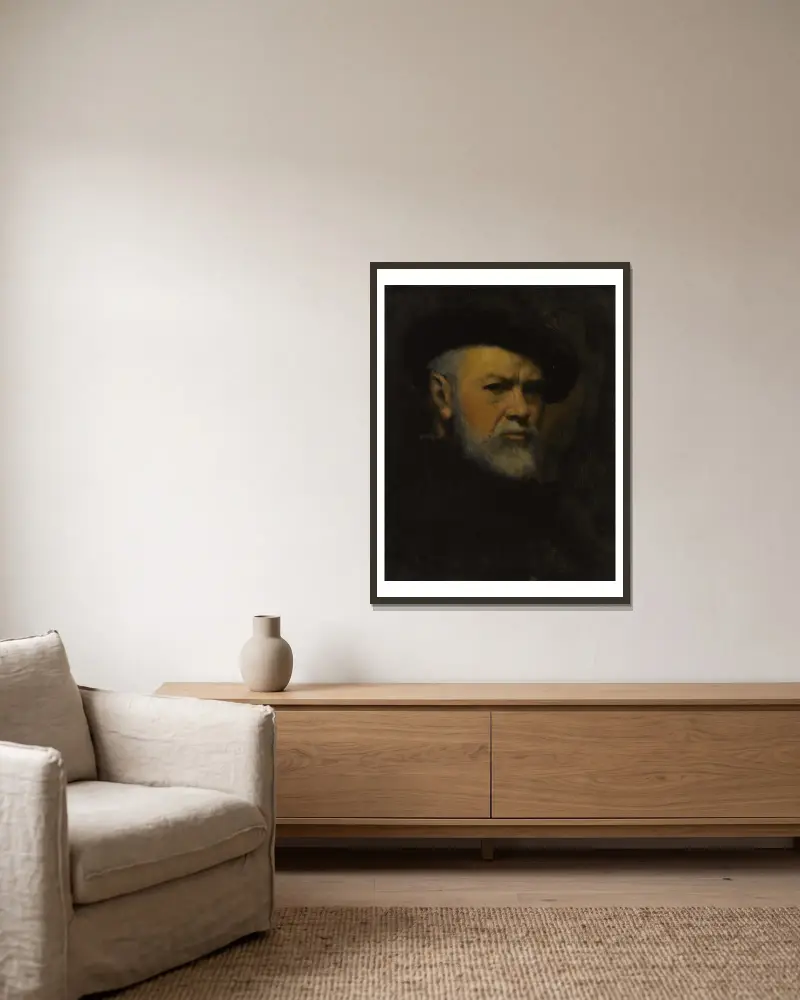Autoportrét, Jean-Jacques Henner v rámu na stěně