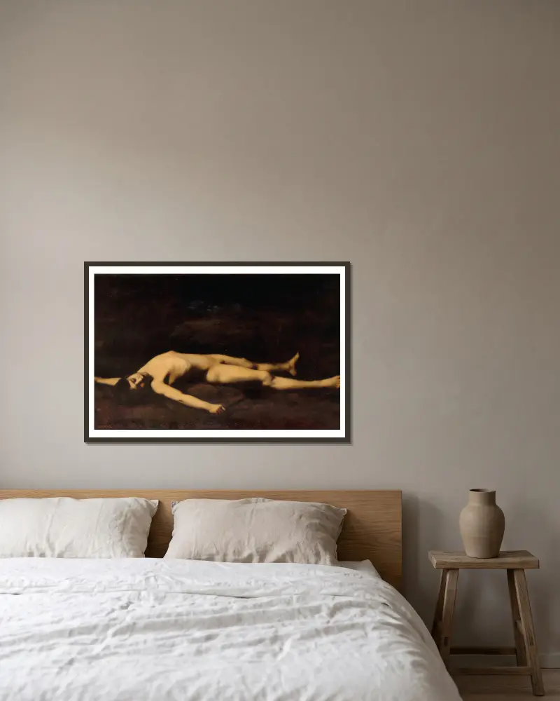 Bara von Jean-Jacques Henner gerahmt an einer Wand