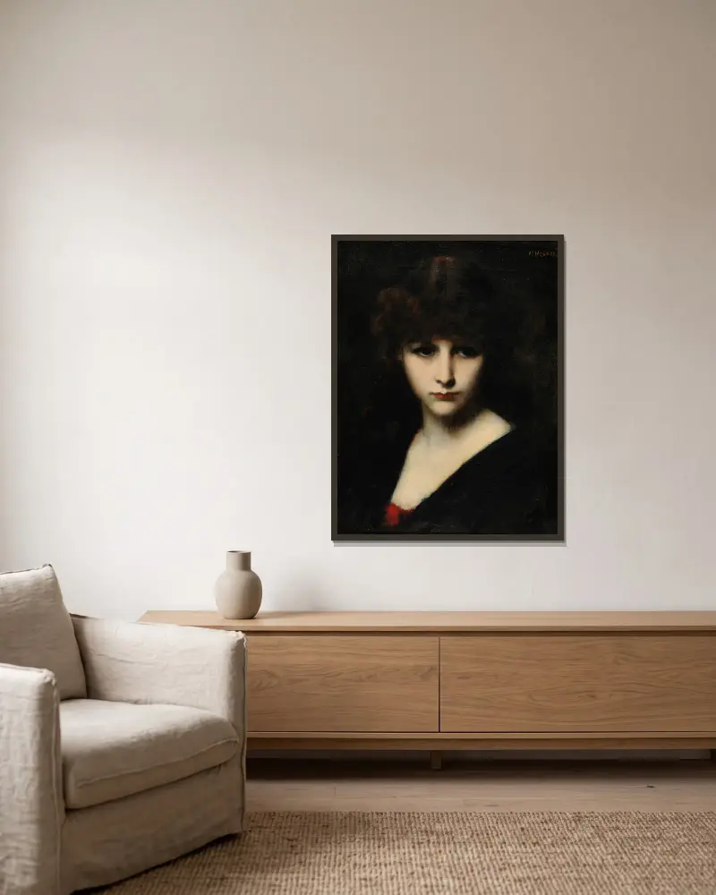 Aufrichtigkeit von Jean-Jacques Henner gerahmt an einer Wand