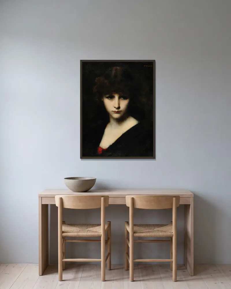 Aufrichtigkeit von Jean-Jacques Henner gerahmt an einer Wand