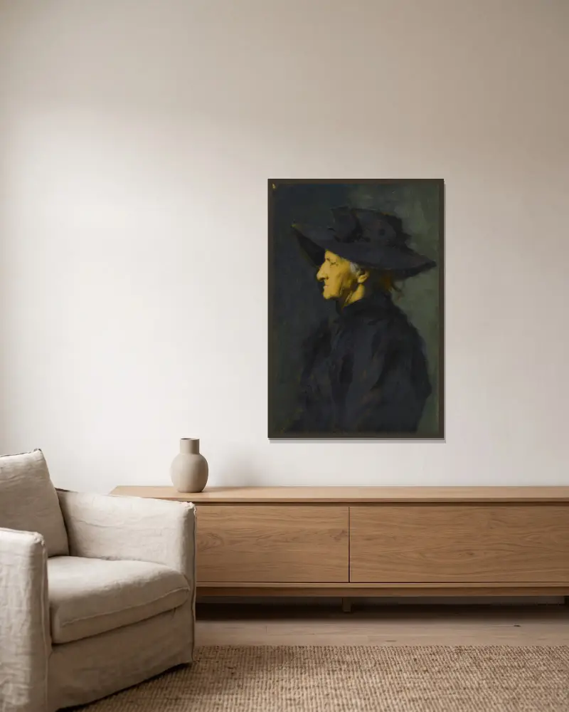 Pani Séraphin Henner, Jean-Jacques Henner w ramie na ścianie