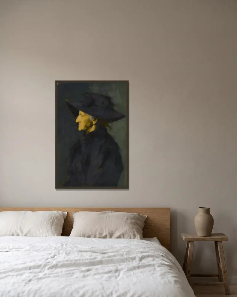 Pani Séraphin Henner, Jean-Jacques Henner w ramie na ścianie