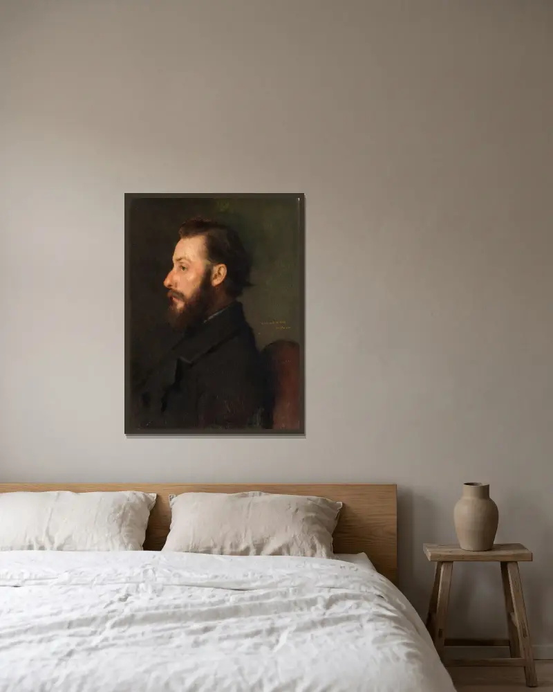 Porträtt av Monsieur A. Koch av Jean-Jacques Henner inramad på en vägg