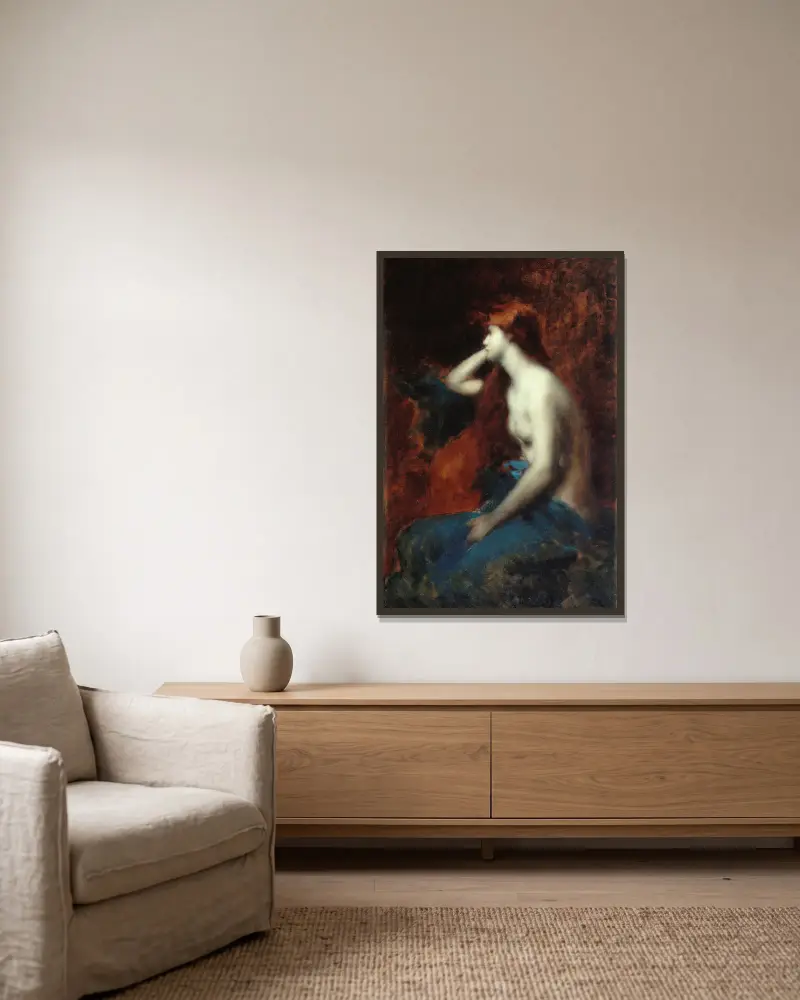 Rêverie, Jean-Jacques Henner v rámu na stěně
