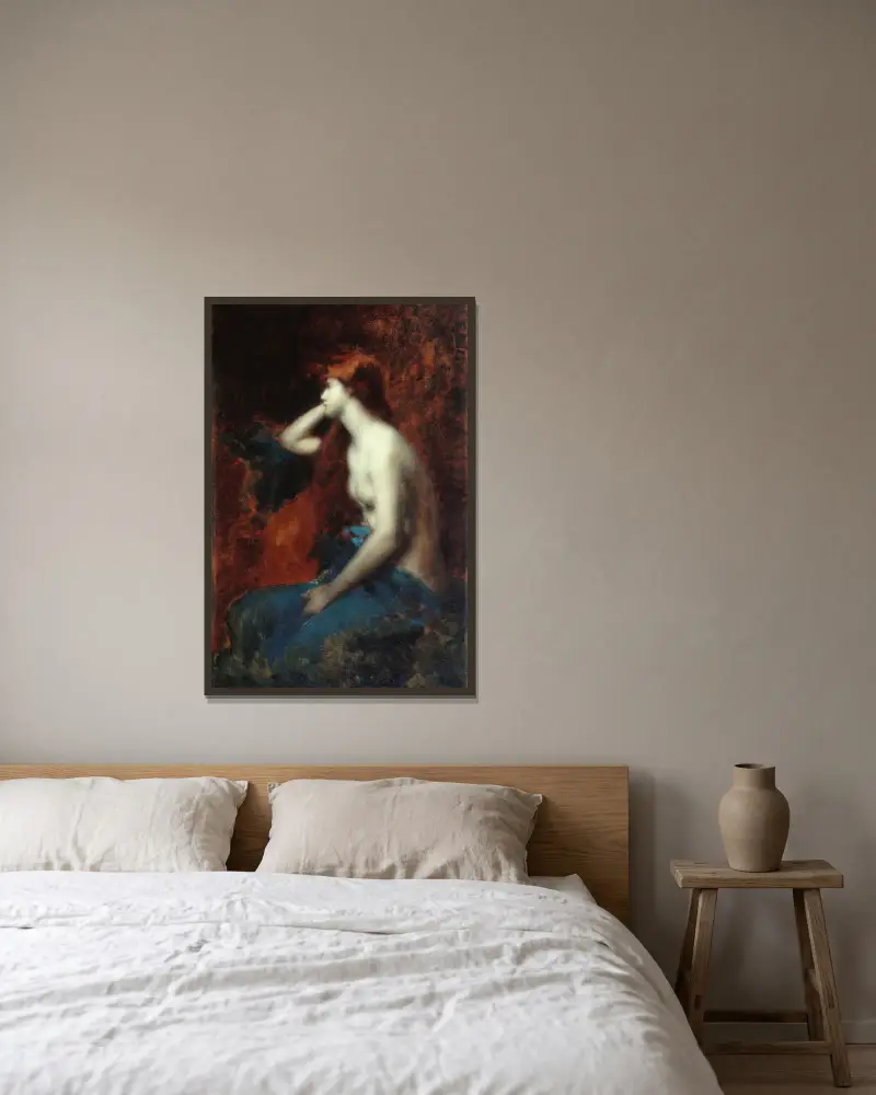 Rêverie, Jean-Jacques Henner v rámu na stěně