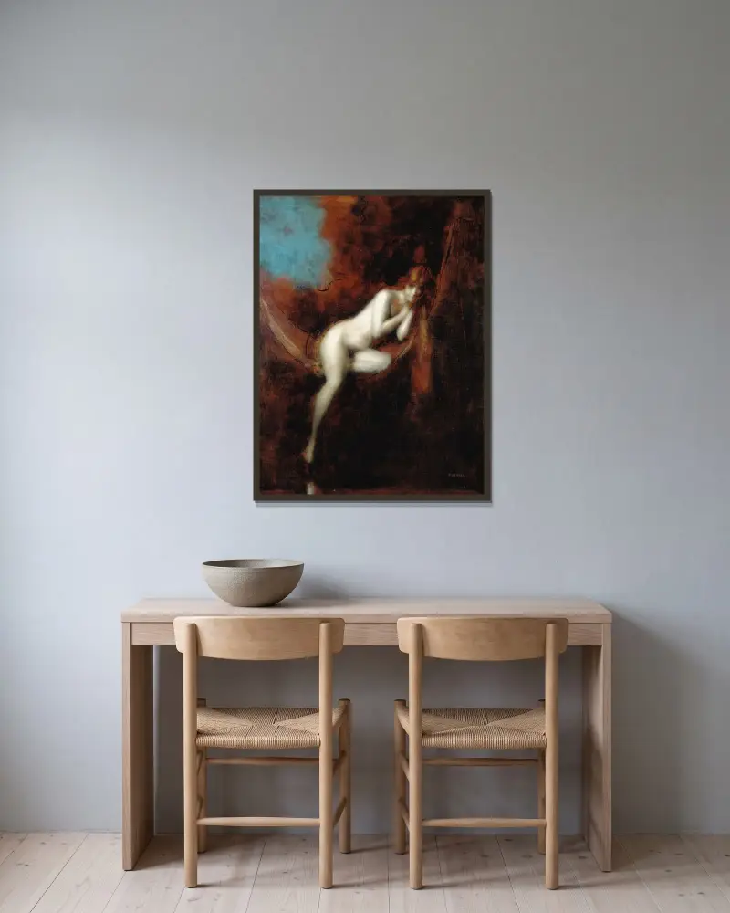 Sara la baigneuse, Jean-Jacques Henner w ramie na ścianie