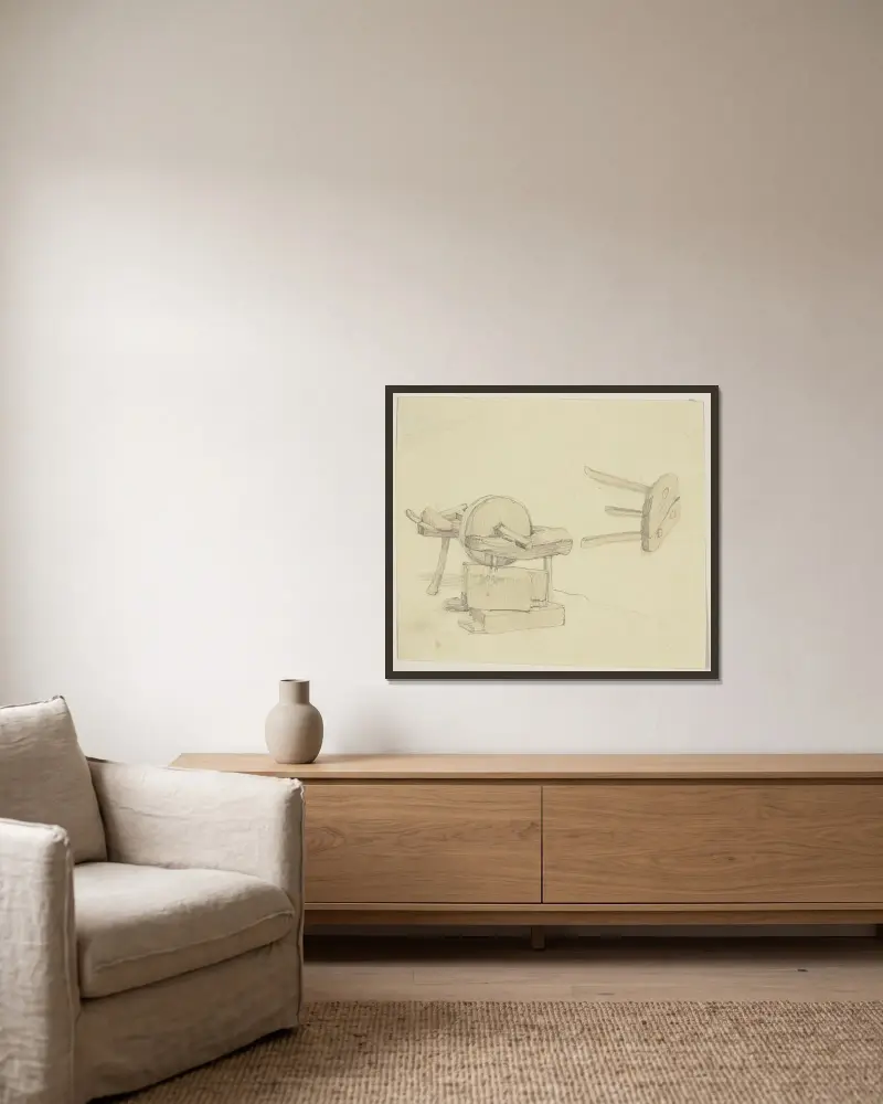 Whetstone von Jakob Becker gerahmt an einer Wand