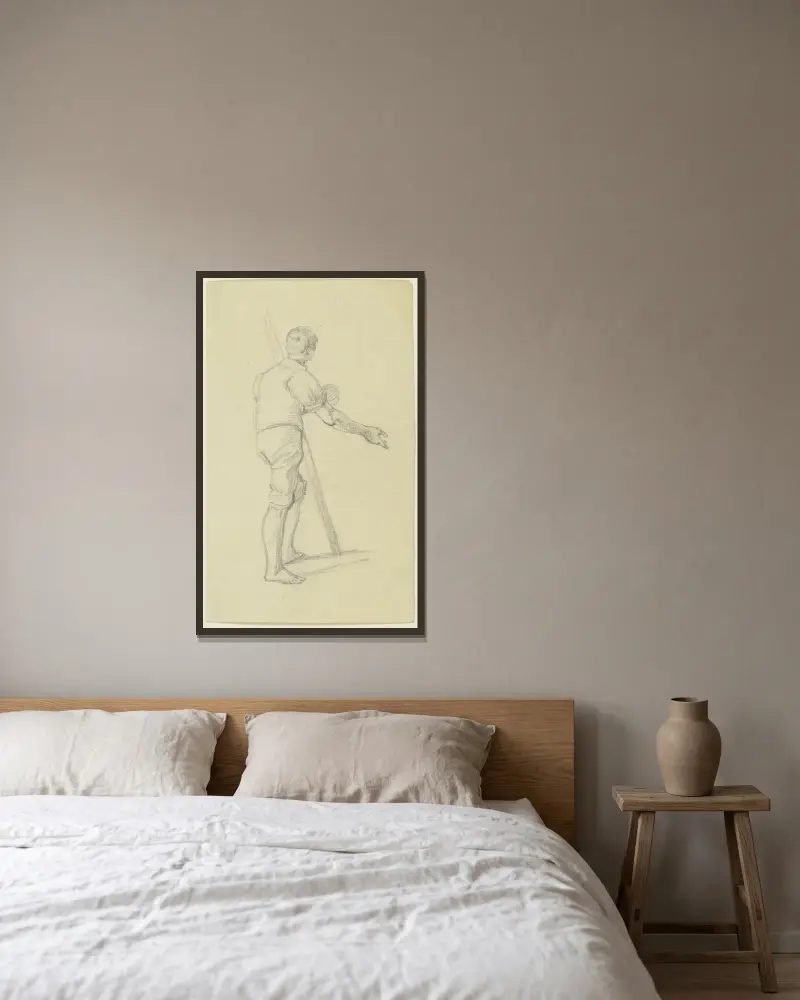 Ung bonde av Jakob Becker inramad på en vägg
