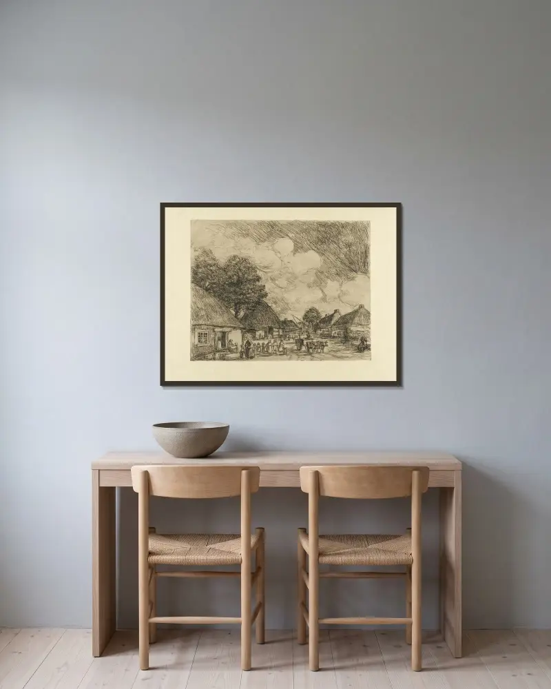De Kempen von Jakob Smits gerahmt an einer Wand