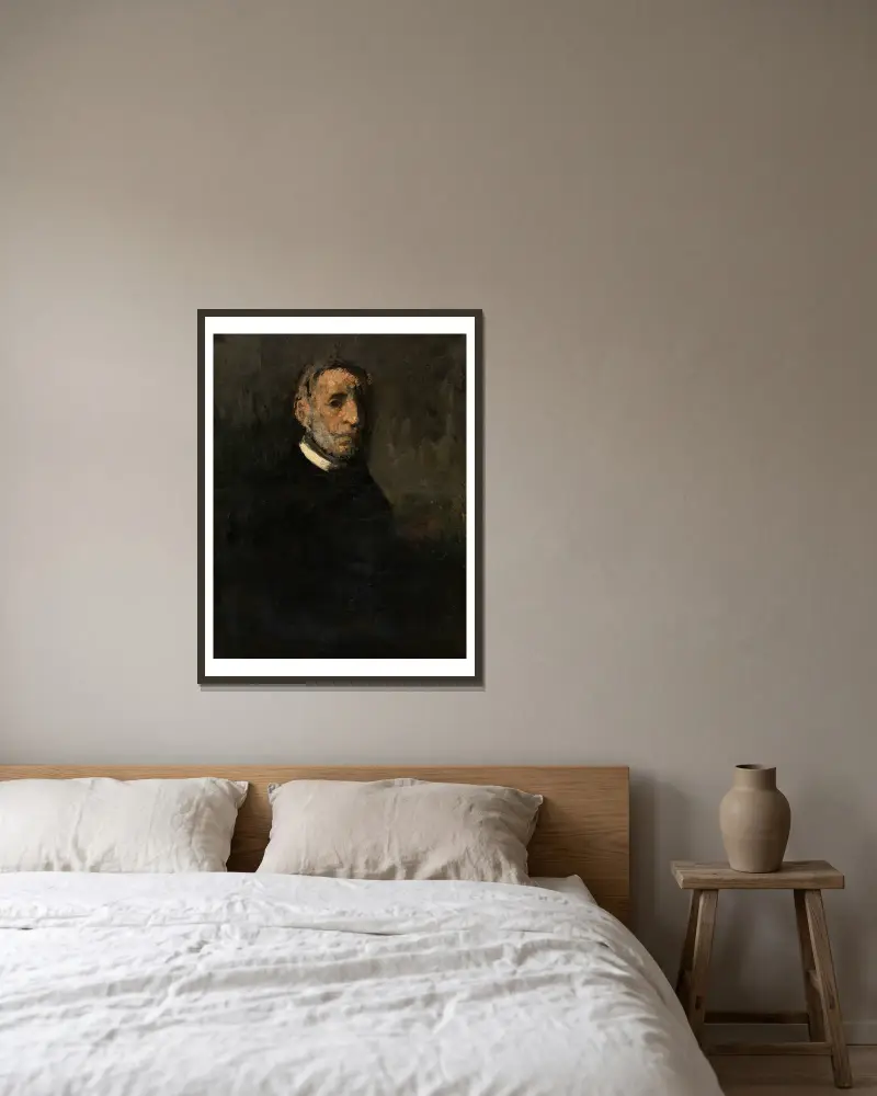 Frans Smits, the Artist’s Father – nr 2 av Jakob Smits inramad på en vägg
