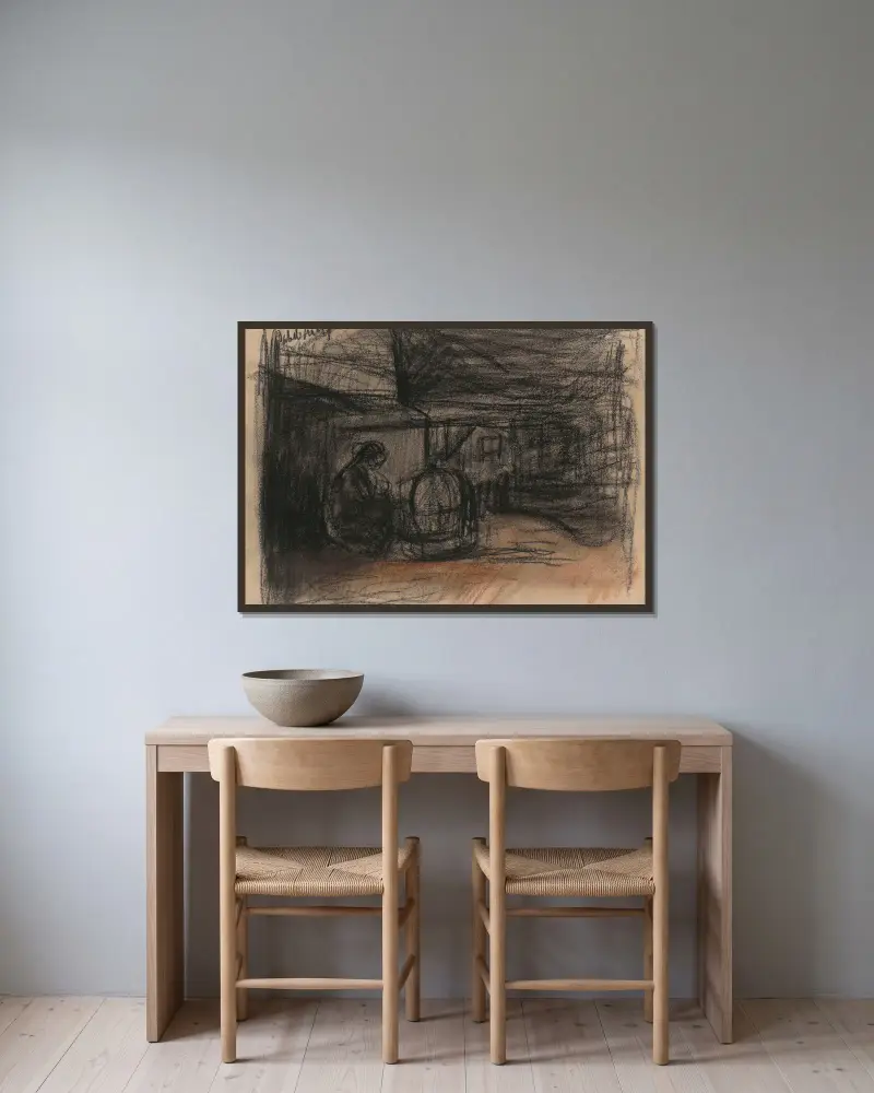 Old Interior in the Kempen av Jakob Smits inramad på en vägg