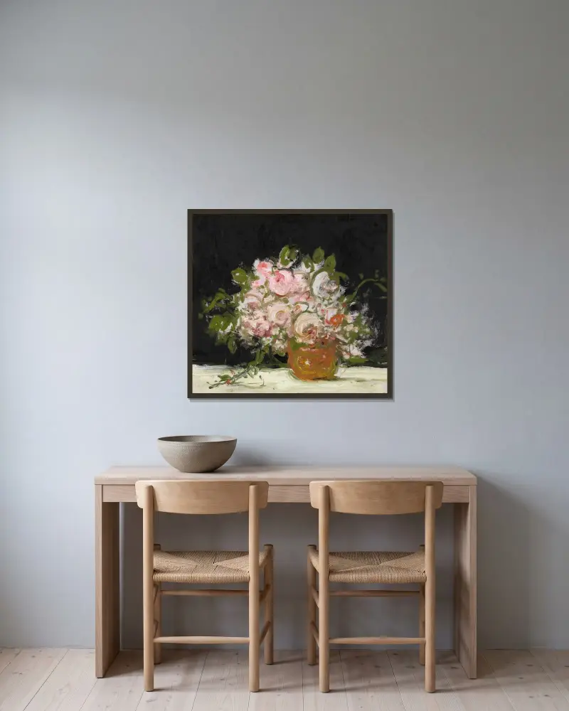 Roses von Jakob Smits gerahmt an einer Wand