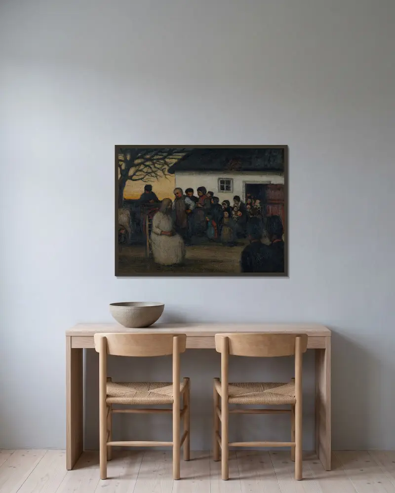 The mocking of Christ av Jakob Smits inramad på en vägg