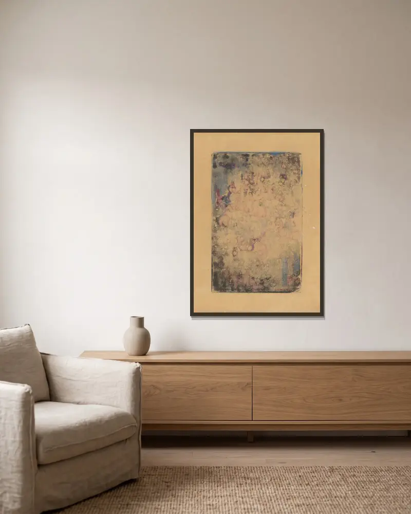 Nymphen von James Ensor gerahmt an einer Wand