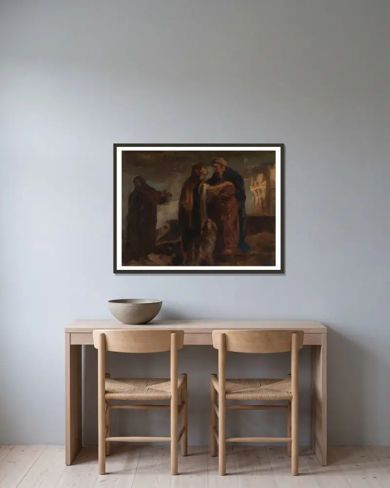 Návrat marnotratného syna, James Ensor v rámu na stěně