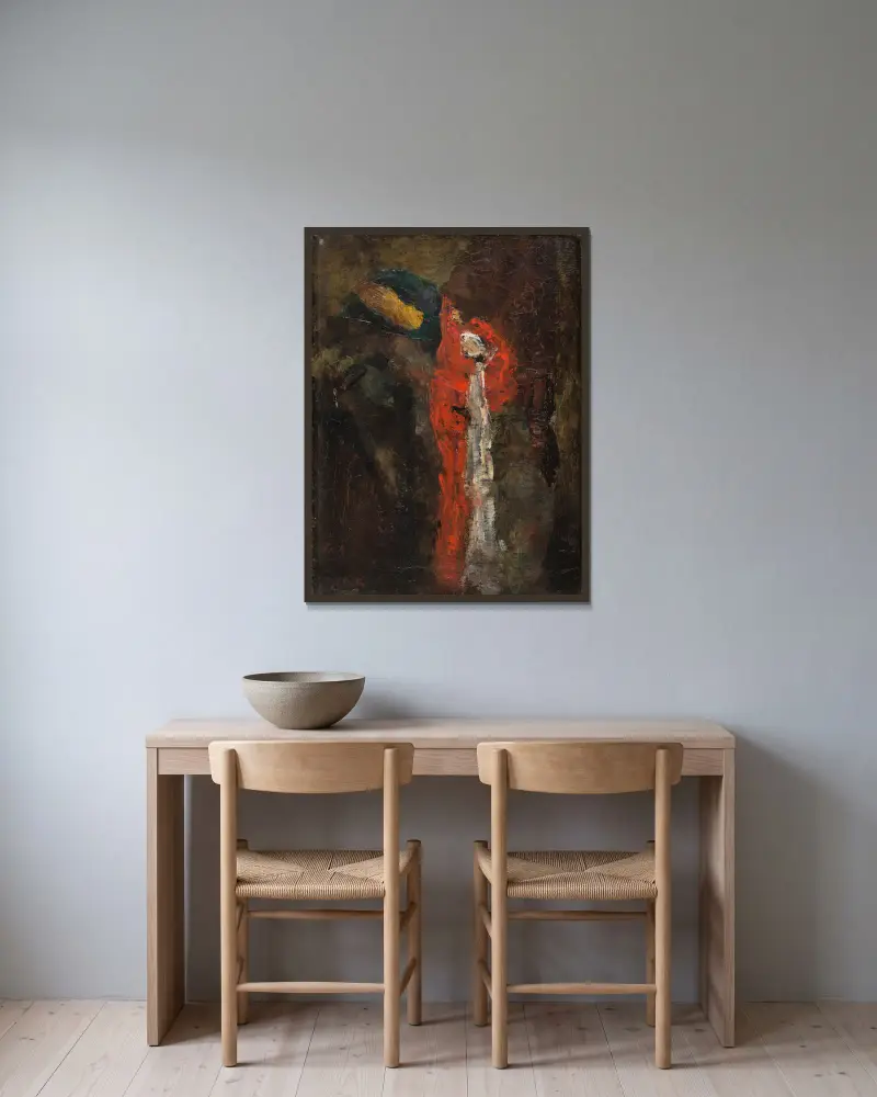 Zátiší (látky), James Ensor v rámu na stěně