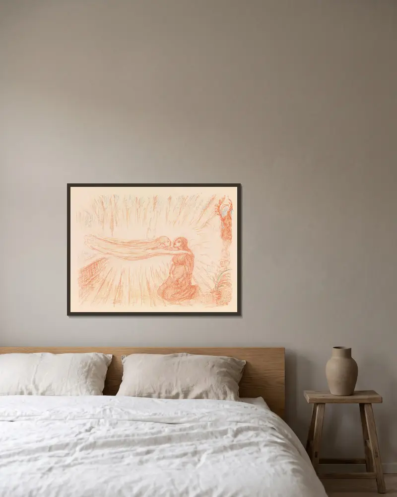 Verkündigung von James Ensor gerahmt an einer Wand