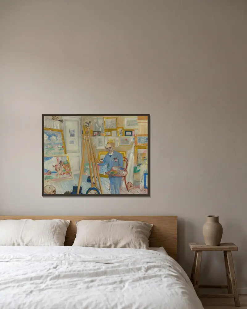 Malíř koster, James Ensor v rámu na stěně