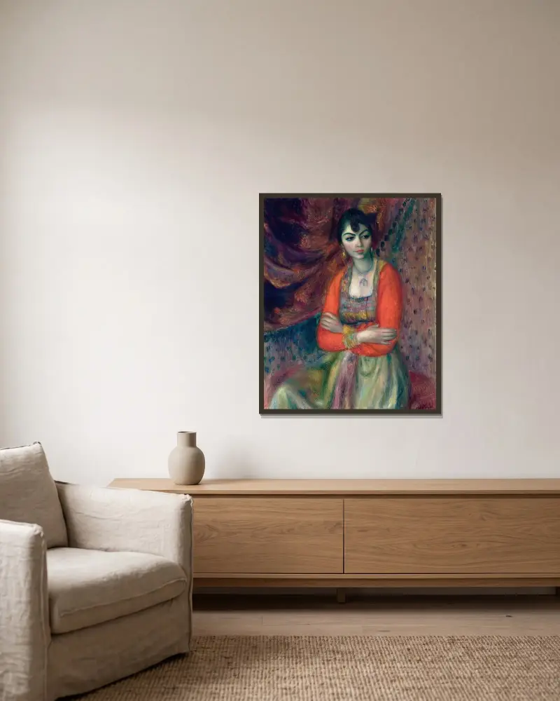 Armenisk flicka av William James Glackens inramad på en vägg