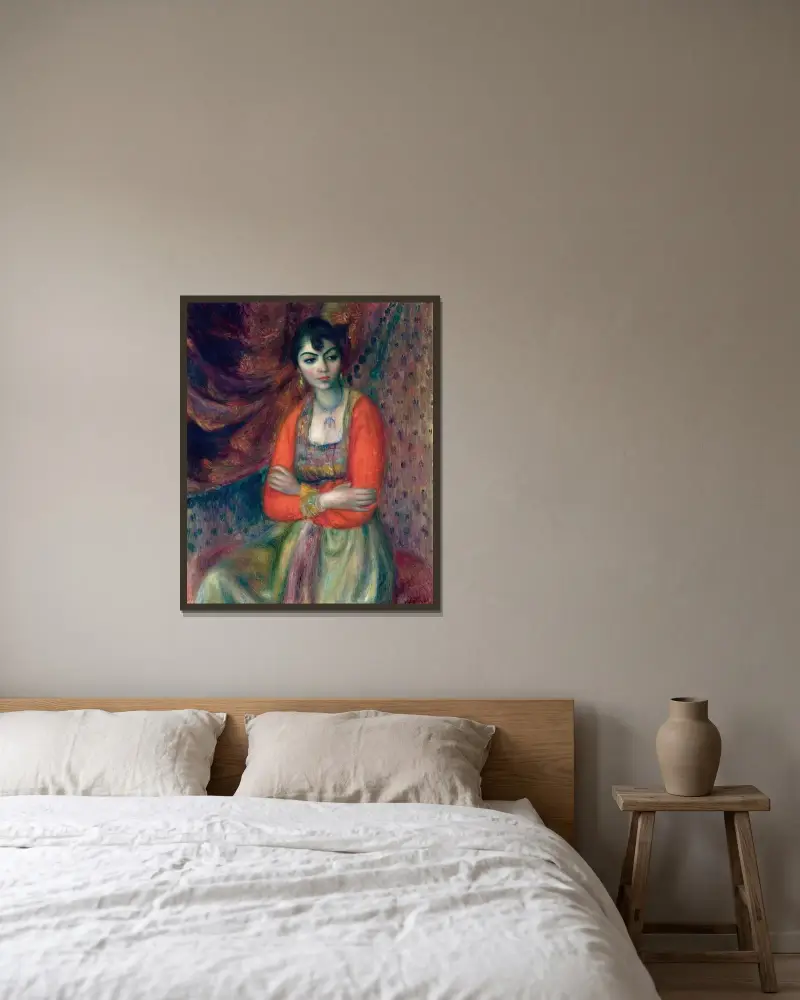 Armenisk flicka av William James Glackens inramad på en vägg