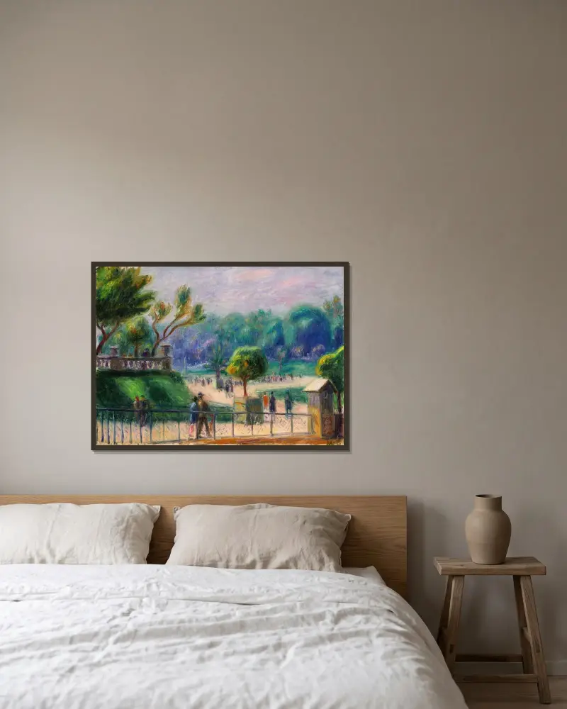 Balustraden, Luxembourgträdgården av William James Glackens inramad på en vägg