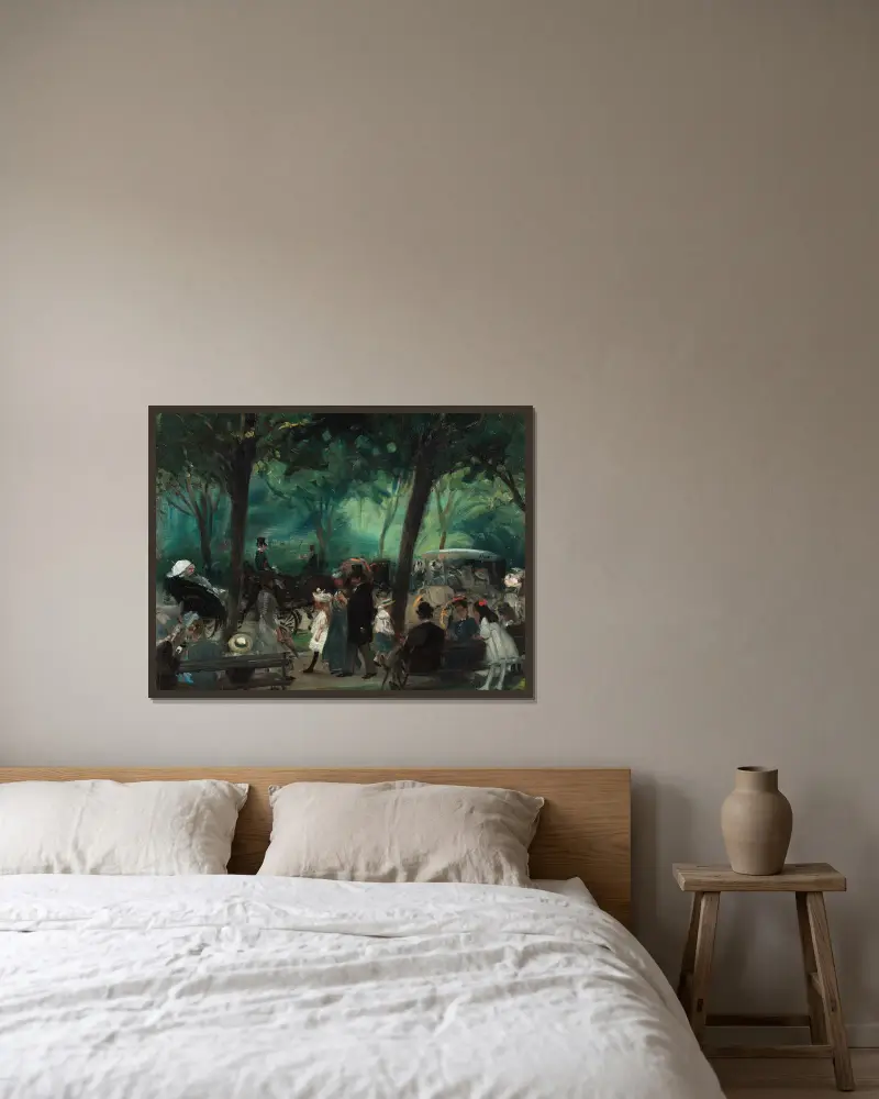 Cesta v Central Parku, William James Glackens v rámu na stěně
