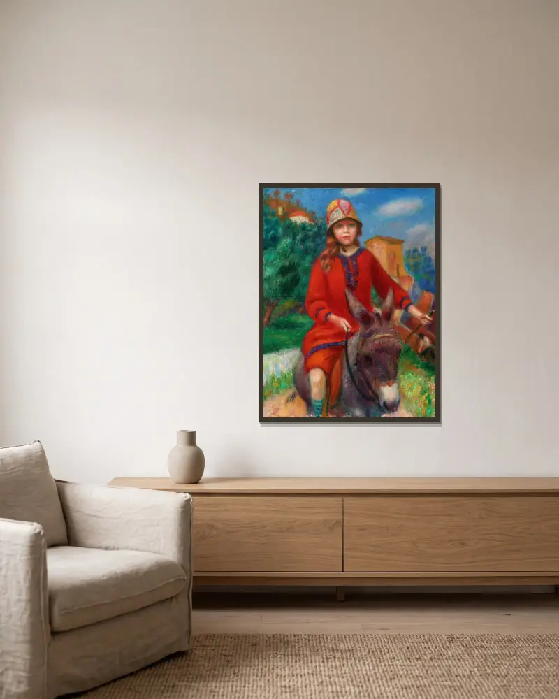 Der Spaziergang von William James Glackens gerahmt an einer Wand