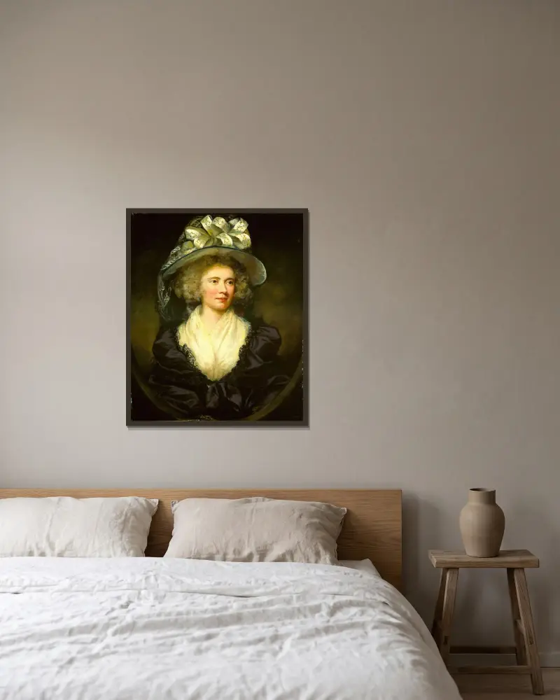 Mrs. Allan Maconochie av James Northcote inramad på en vägg