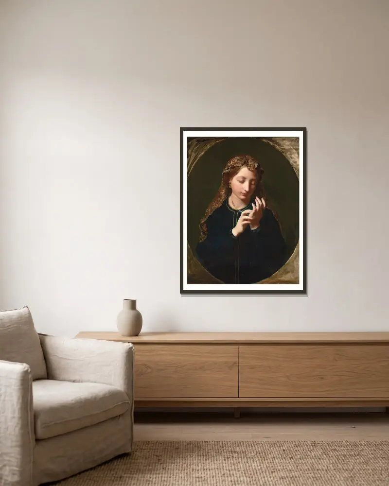 Vzdálené vzpomínky, James Sant v rámu na stěně
