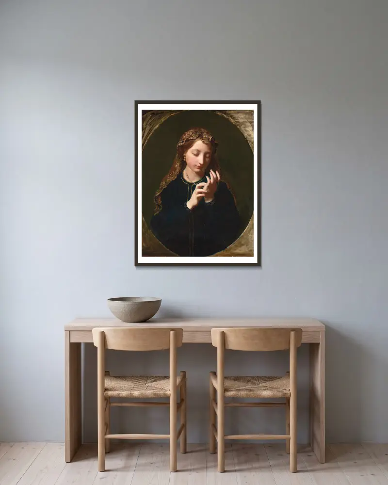 Vzdálené vzpomínky, James Sant v rámu na stěně