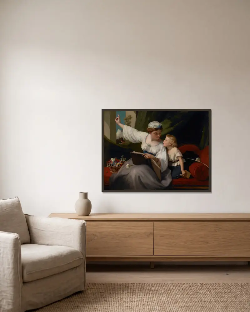 Das Märchen von James Sant gerahmt an einer Wand