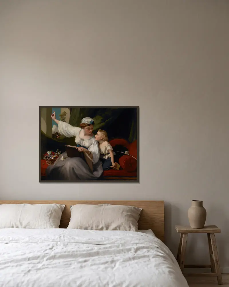 Das Märchen von James Sant gerahmt an einer Wand