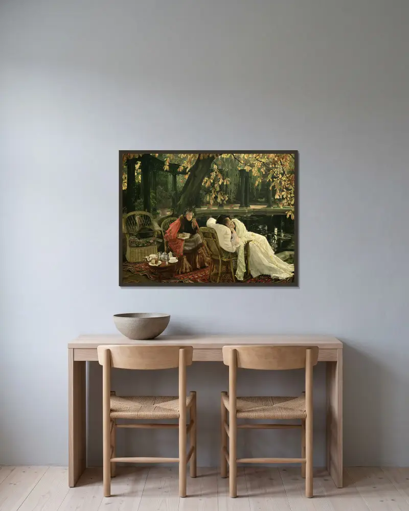 Rekonvalescent, James Tissot v rámu na stěně