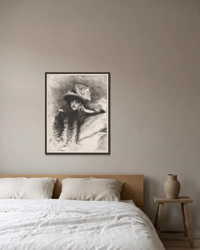 Berthe av James Tissot inramad på en vägg