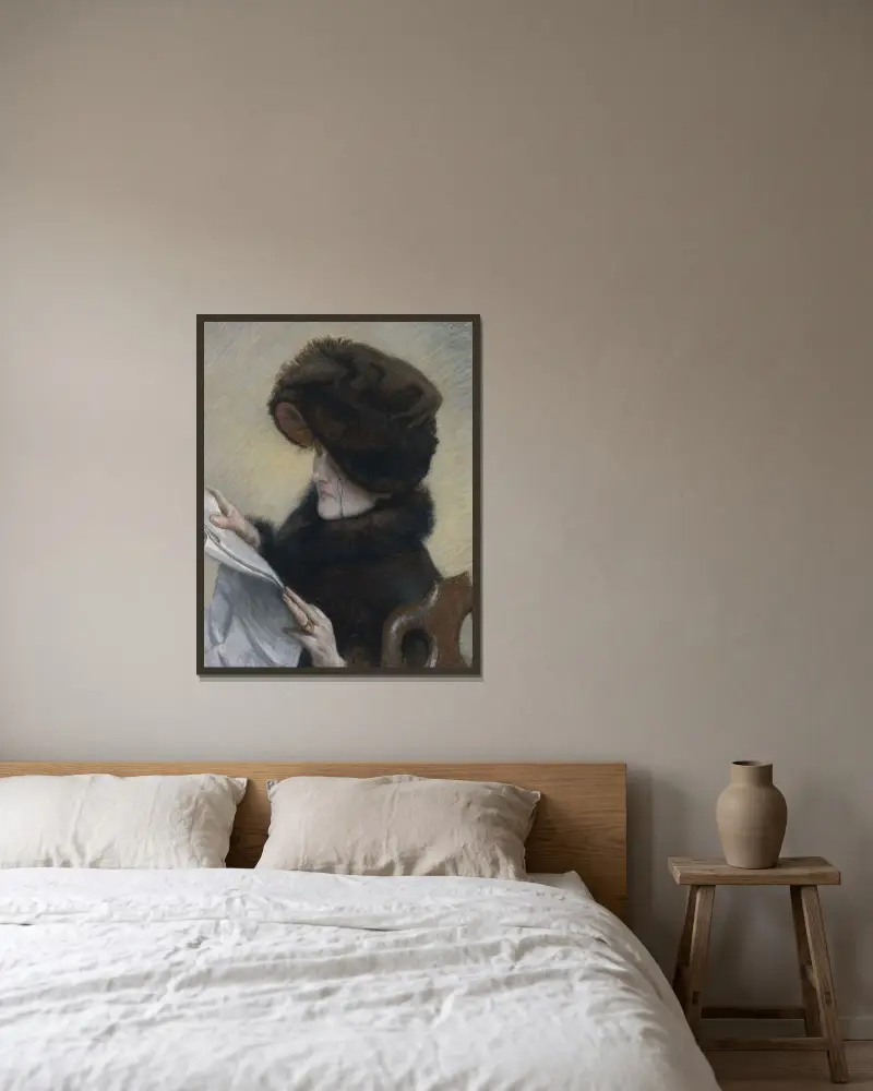 Läsaren av James Tissot inramad på en vägg