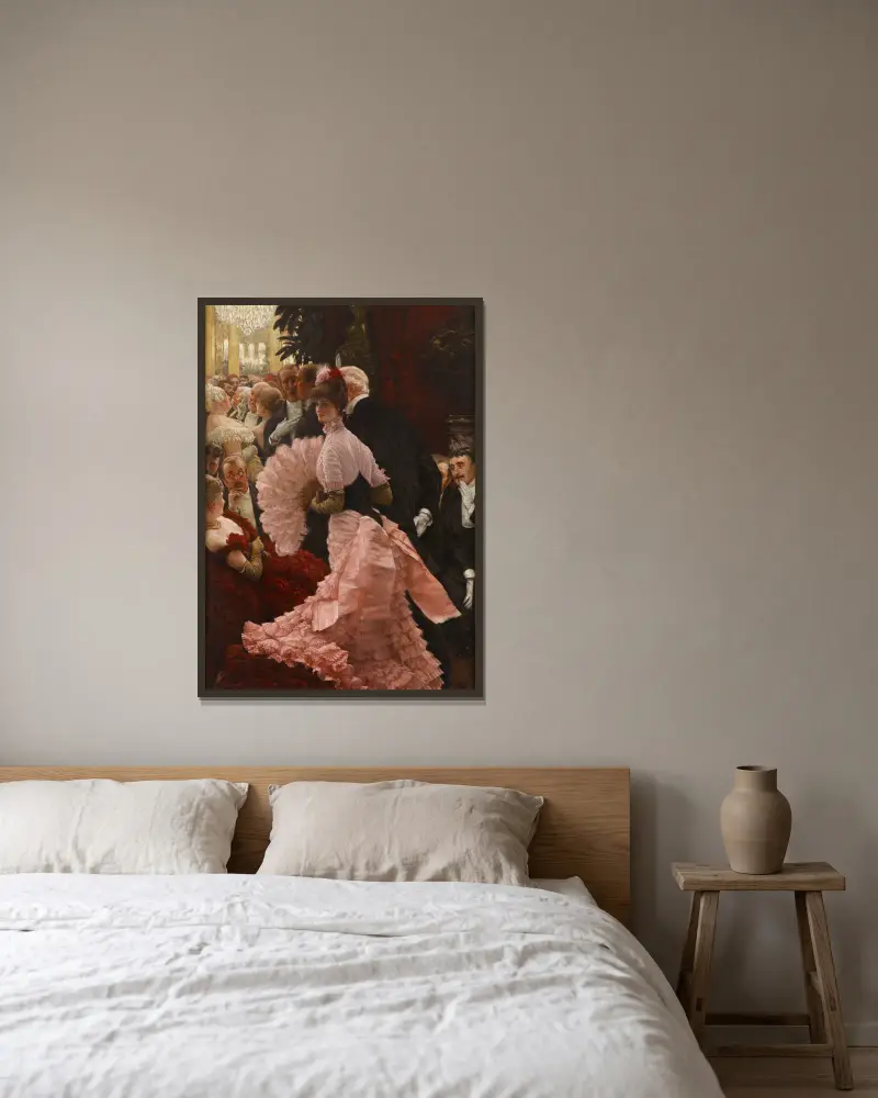 Die Ehrgeizige (Politische Frau) von James Tissot gerahmt an einer Wand
