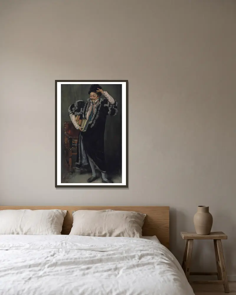 Le Deuxième Comédien av James Tissot inramad på en vägg