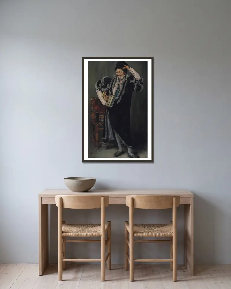Le Deuxième Comédien av James Tissot inramad på en vägg