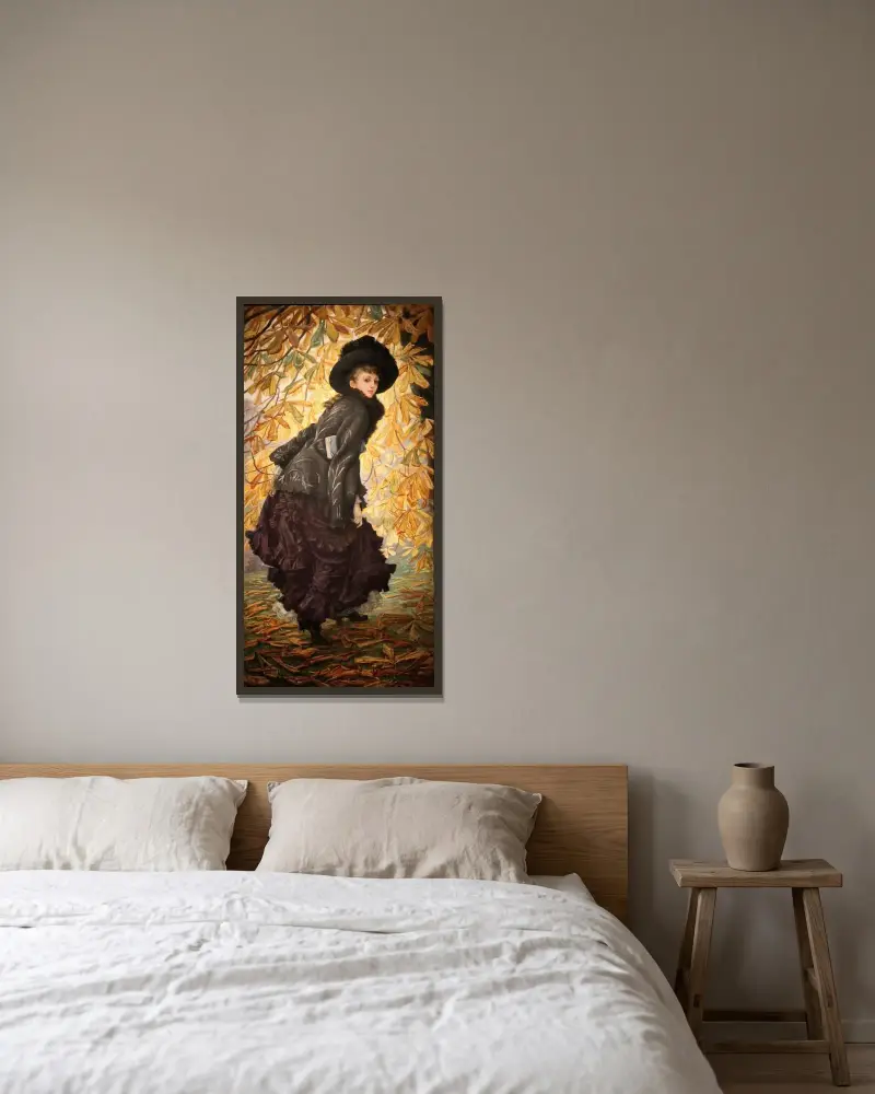 Oktober av James Tissot inramad på en vägg
