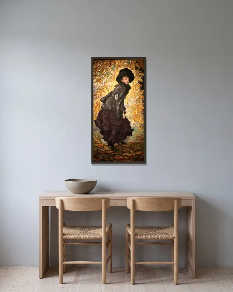 Oktober av James Tissot inramad på en vägg