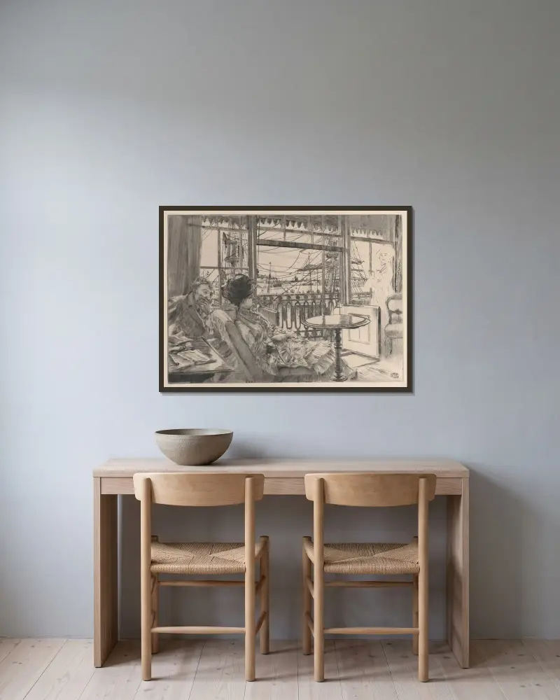 Ramsgate av James Tissot inramad på en vägg