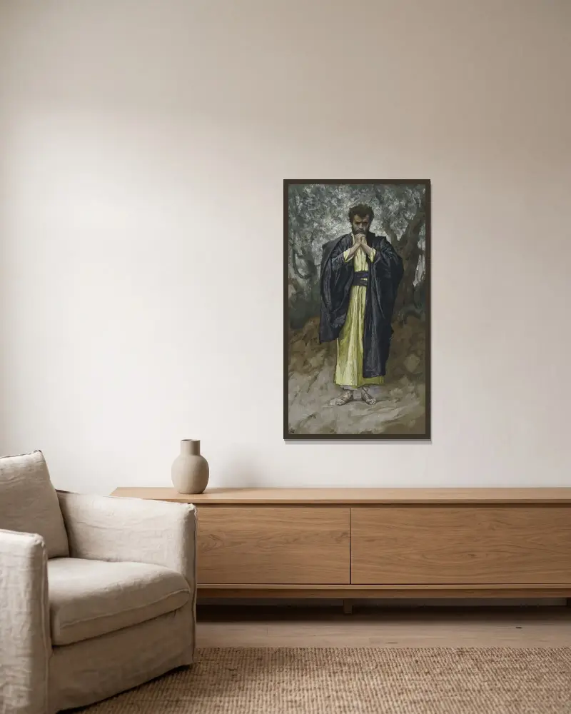 Sankt Matteus av James Tissot inramad på en vägg