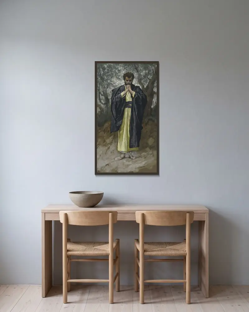 Sankt Matteus av James Tissot inramad på en vägg