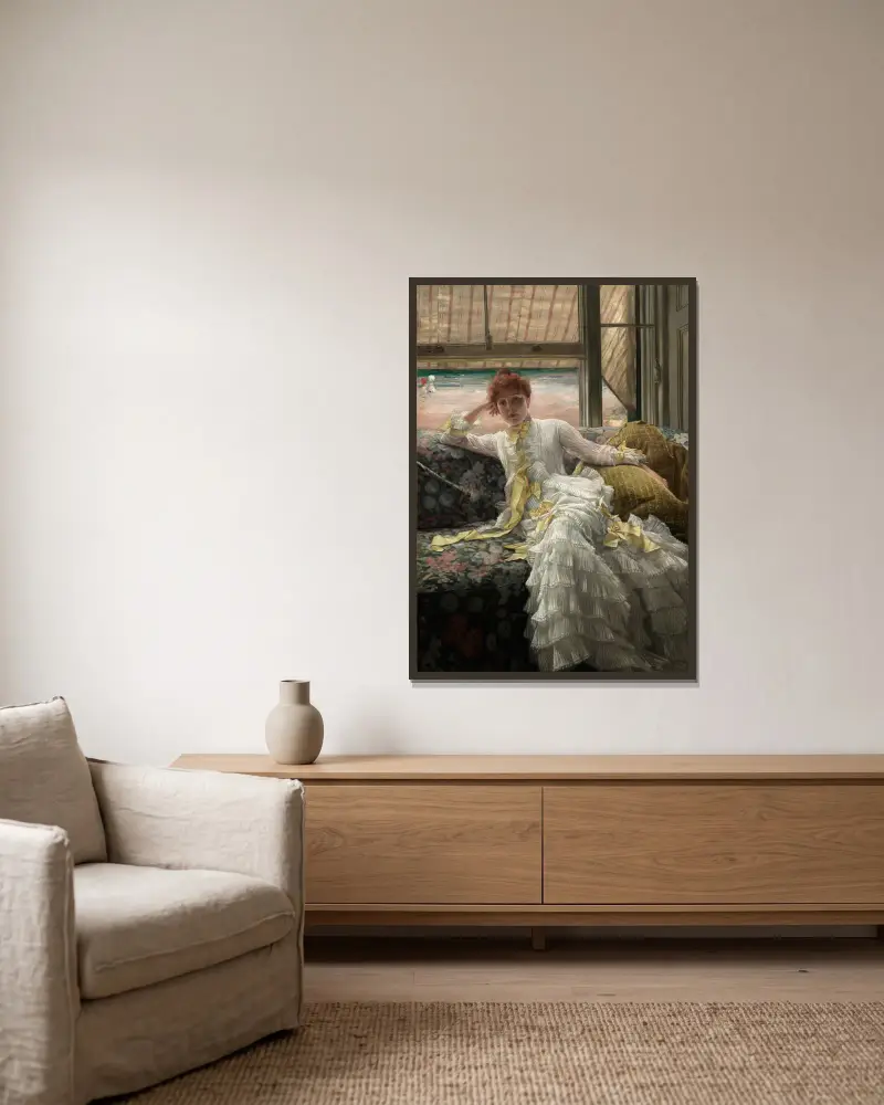 Nad morzem, James Tissot w ramie na ścianie